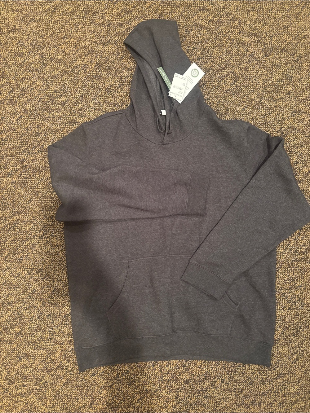Threads 4 Thought Men's Charcoal Hooded Sweatshirt